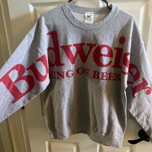 Budweiser Gray and Red Women’s Sweatshirt